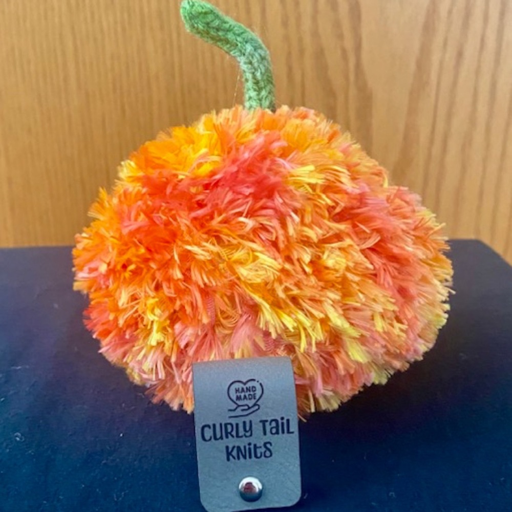Handmade Orange Pumpkin Decor